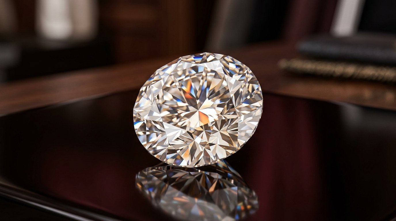 Pristine loose flawless brilliant-cut lab-grown diamond